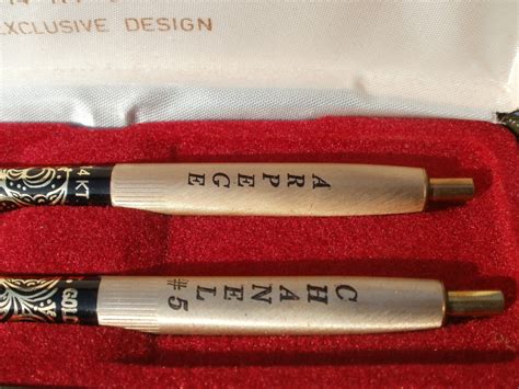 chanel 14k gold filigree pens|Chanel no 5 pen set.